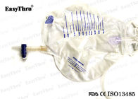Saco de orina desechable para drenaje médico PVC 2000 ml con válvula antireflujo
