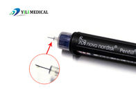 Agujas de bolígrafo de seguridad duraderas de insulina, agujas de acero inoxidable para bolígrafo de diabetes